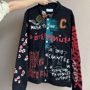 Lifted Anchors Detention Denim Jacket Black XL New With Tags